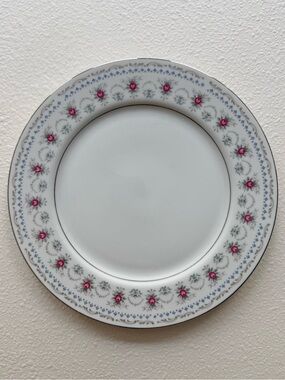 Sweet Lorraine Fine China Japan Dinner Plate Pink Floral Border 1014 3 Available